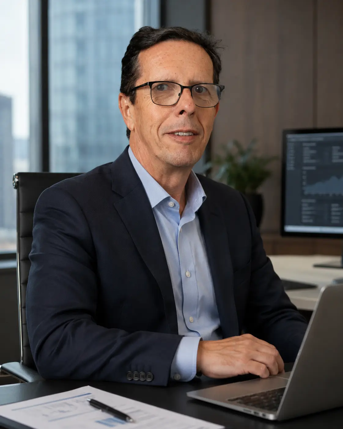 Paulo Coura, profissional responsável pela CouraNet, em ambiente executivo de tecnologia